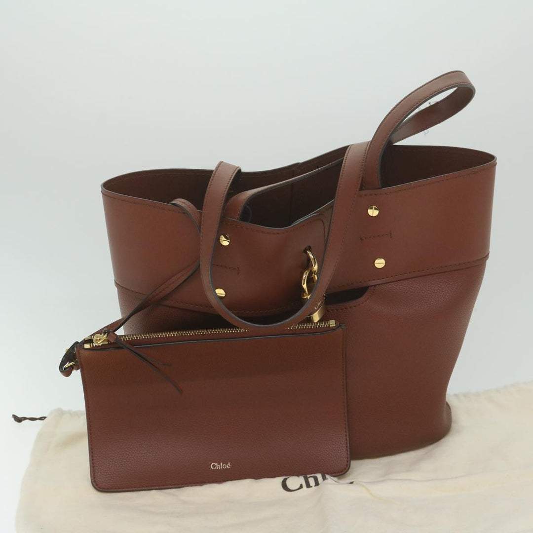 Chloe Abbey Tote Bag Leather Brown CHC20SS223C44 62939A