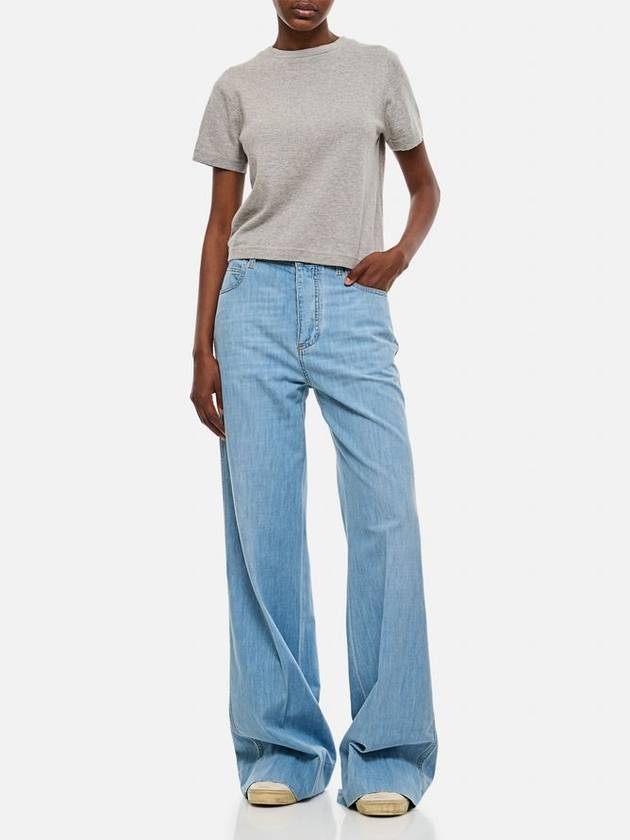 Bottega veneta Wide Leg Denim Jeans Light Bleach