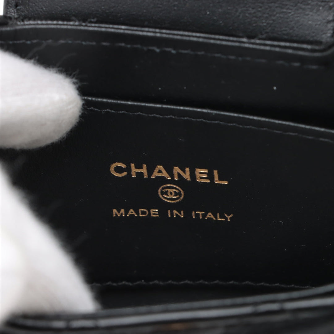 Top Quality Chanel Mattress Leather 2WAY Shoulder Bag Black Gold  AP3435