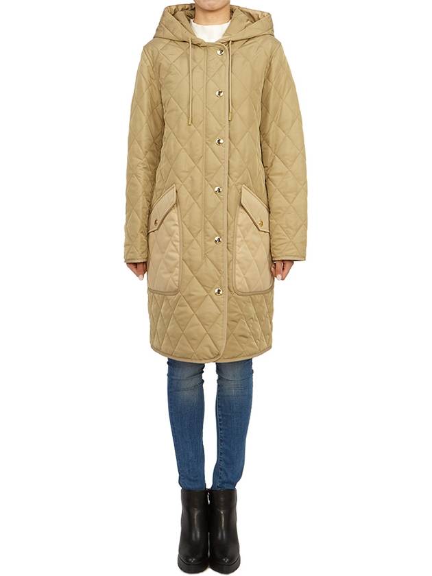 Burberry Diamond Quilted Hoodie Padding Archive Beige