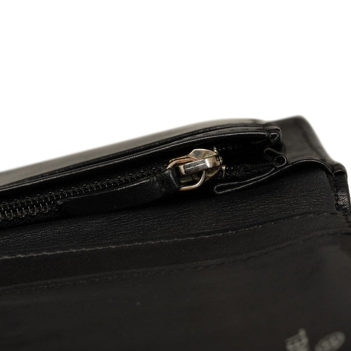 Top Quality Chanel Chevron Cocomark V titch Long Wallet Black Silver   CHANEL