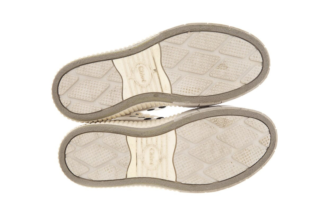 Chloe Beige Clint High Top Sneakers SZ 36