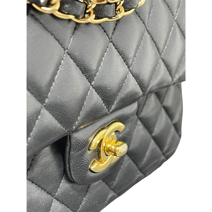 Top Quality Chanel Top Quality Chanel Classic Double New Bag Quilted Lambskin Small - Black