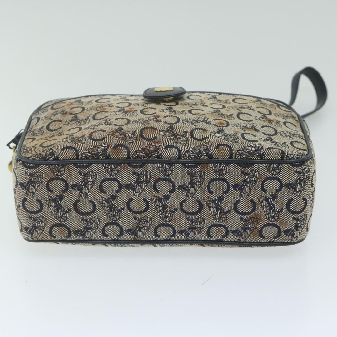 Celine C Macadam Canvas Shoulder Bag Navy  63227
