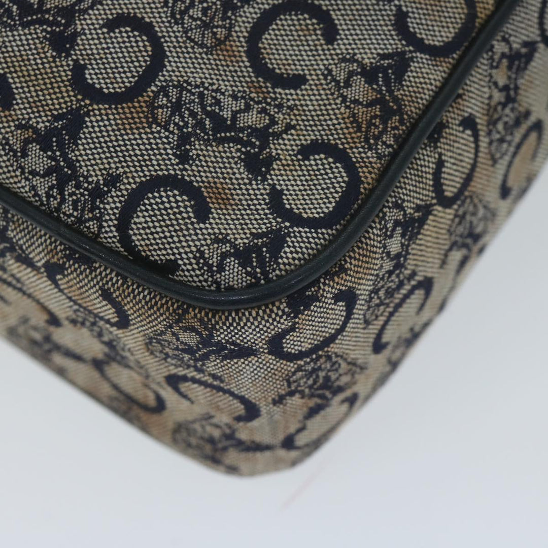 Celine C Macadam Canvas Shoulder Bag Navy  63227
