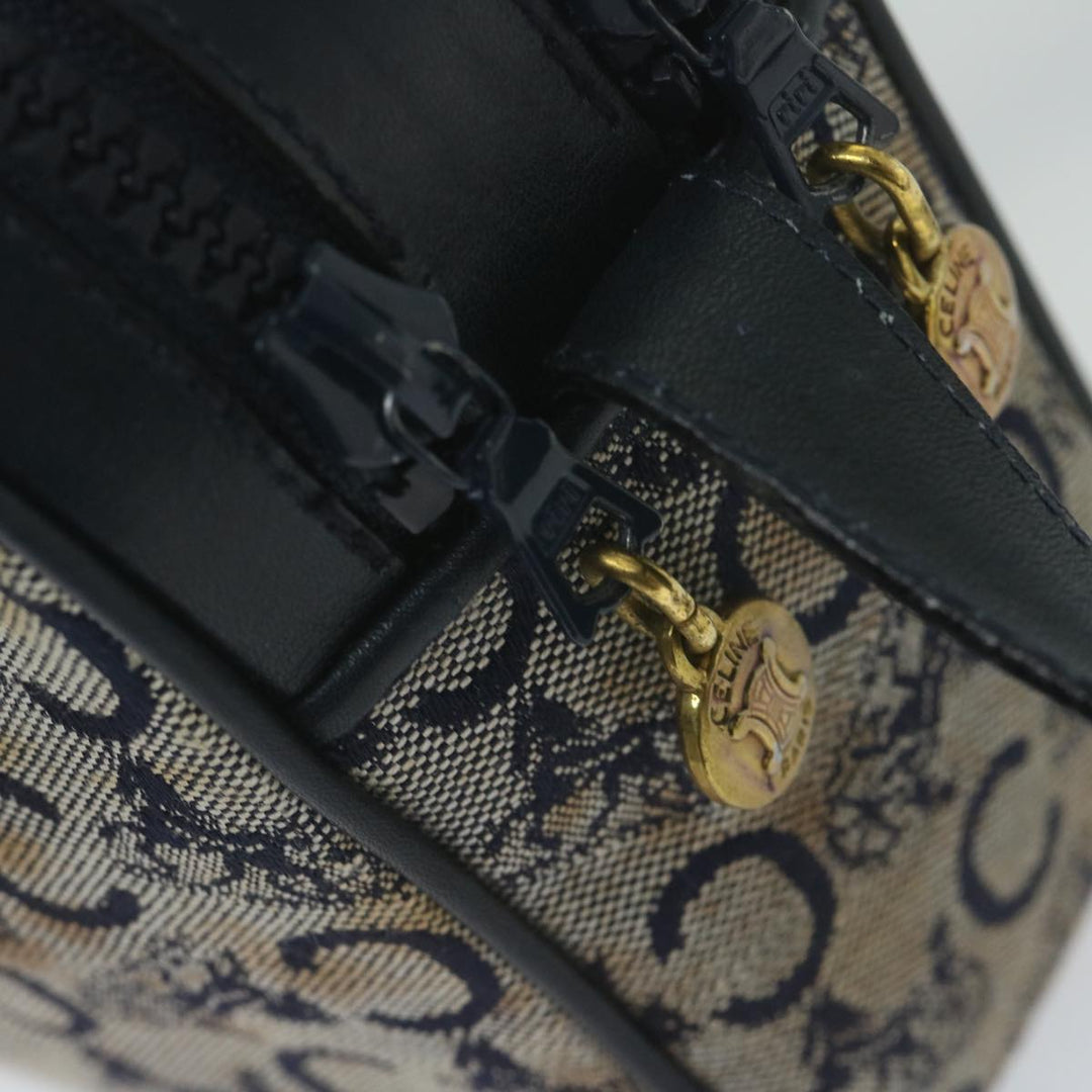 Celine C Macadam Canvas Shoulder Bag Navy  63227