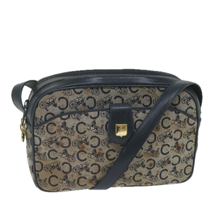 Celine C Macadam Canvas Shoulder Bag Navy  63227