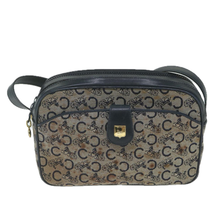 Celine C Macadam Canvas Shoulder Bag Navy  63227