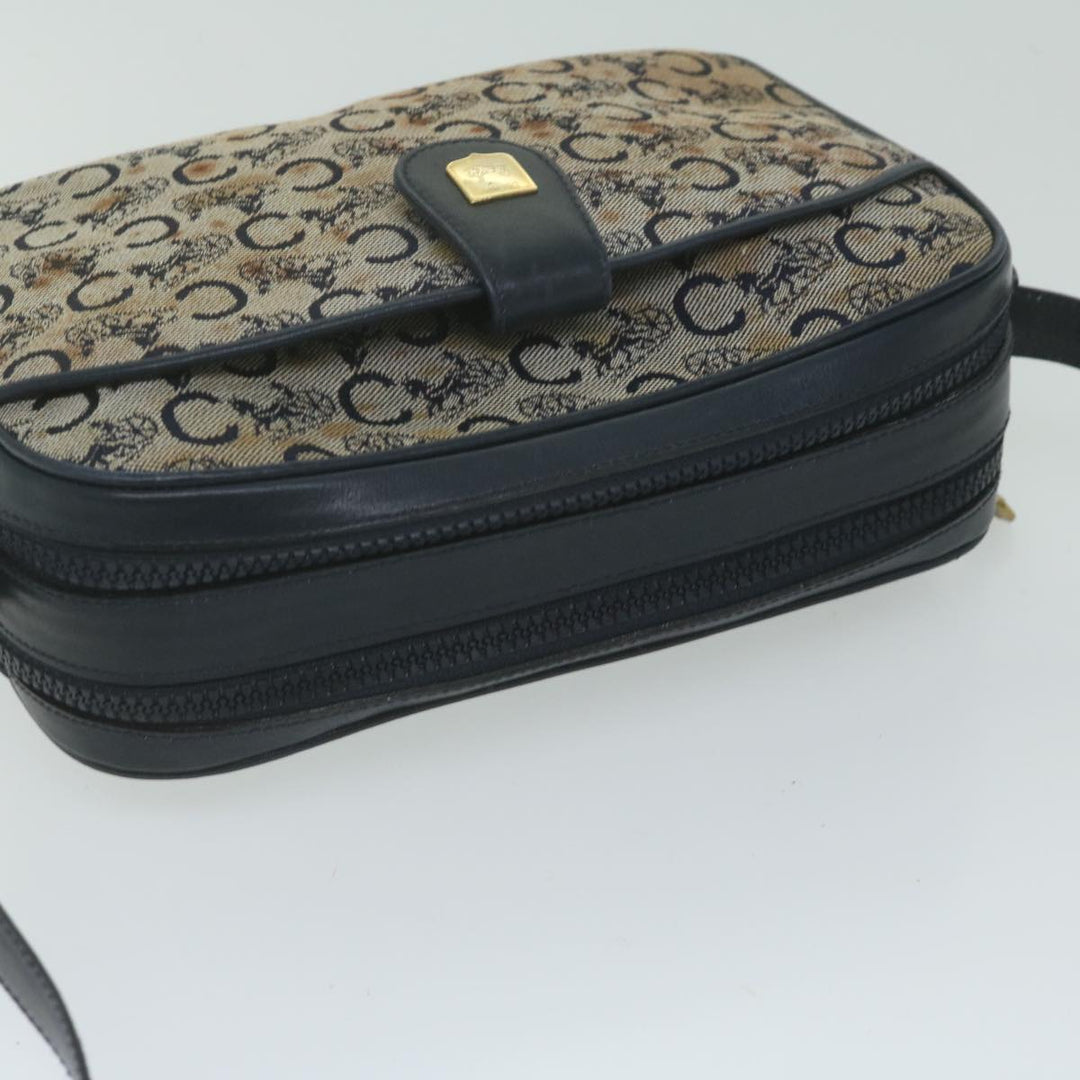 Celine C Macadam Canvas Shoulder Bag Navy  63227