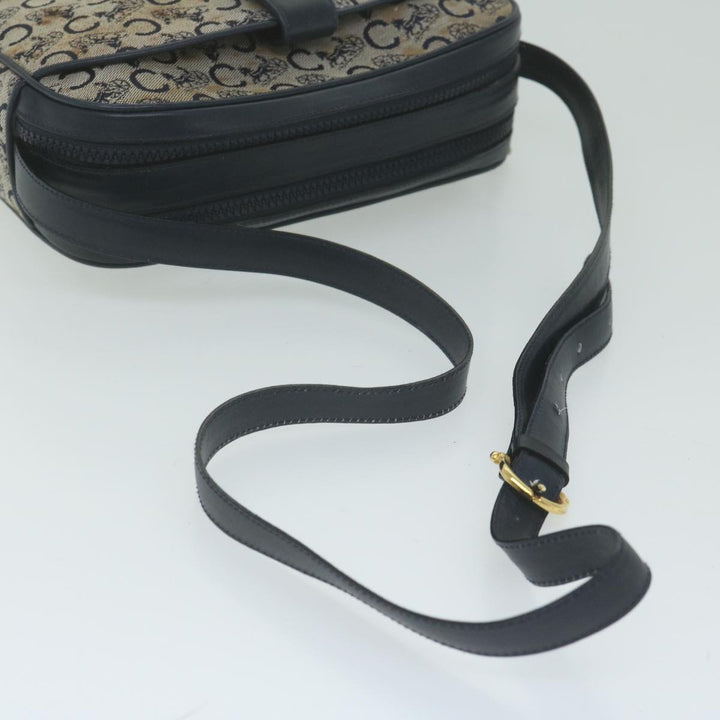 Celine C Macadam Canvas Shoulder Bag Navy  63227