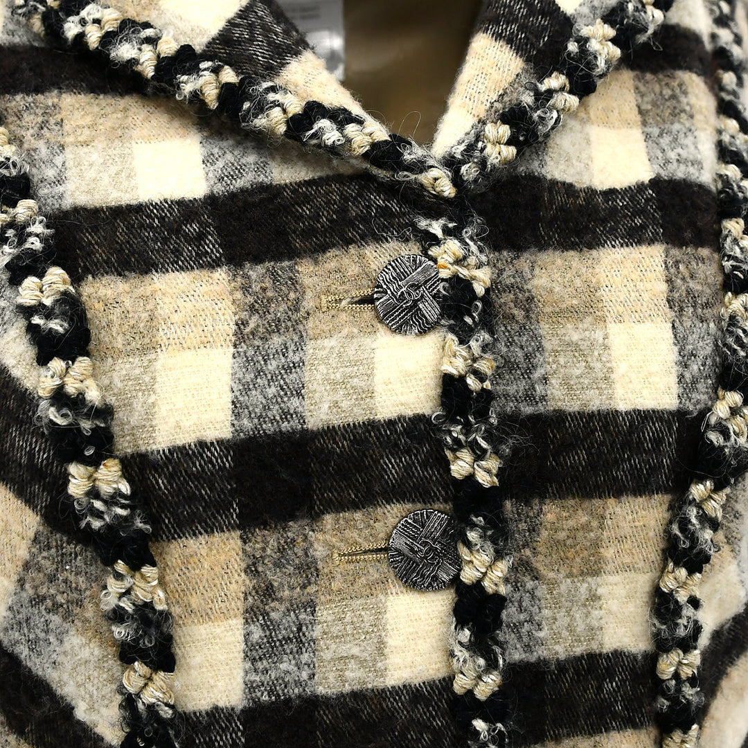 Top Quality Chanel Single Breasted Jacket Beige 06A #36