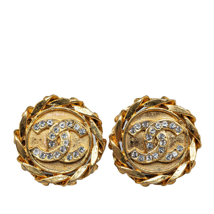 Top Quality Chanel Vintage Coco Wind Cars Rhinestone Earrings G   CHANEL