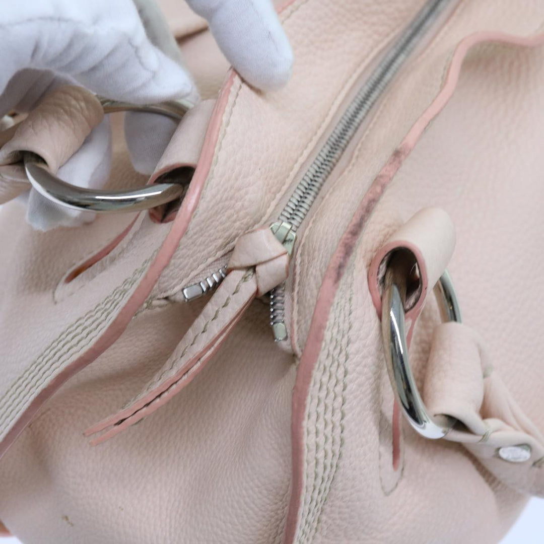 Celine Hand Bag Leather Pink  63531