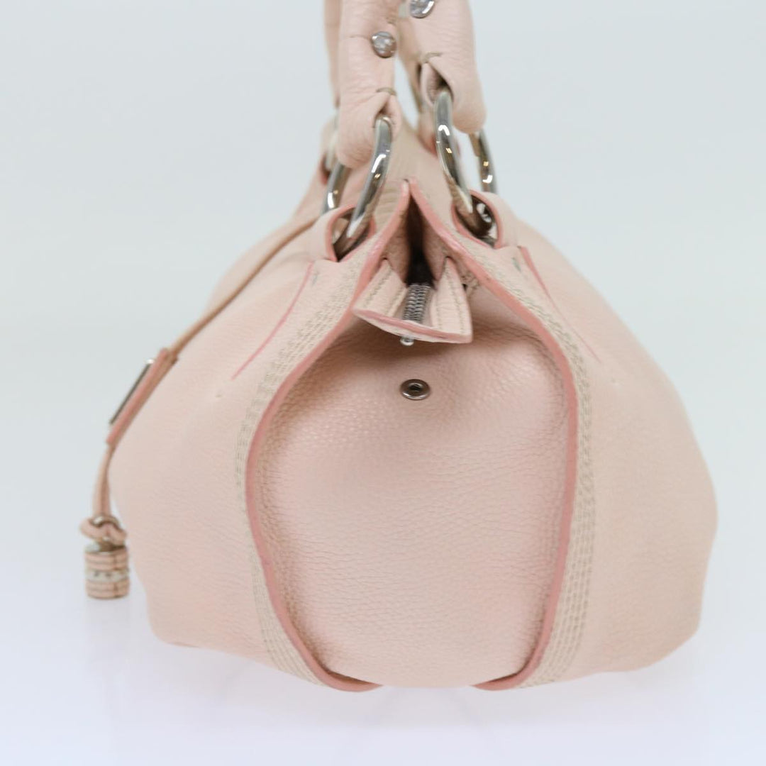 Celine Hand Bag Leather Pink  63531