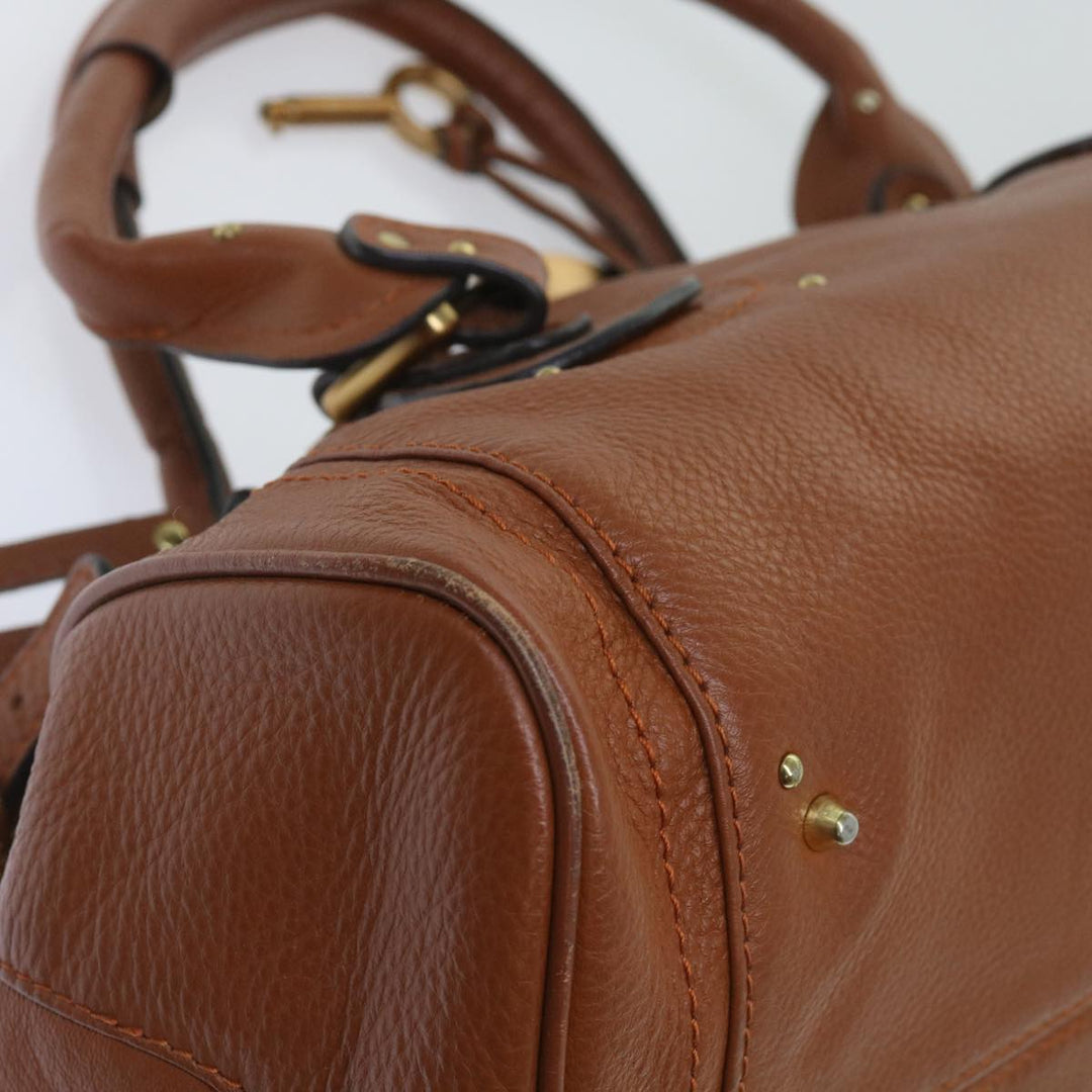 Chloe Paddington Hand Bag Leather Brown 63548
