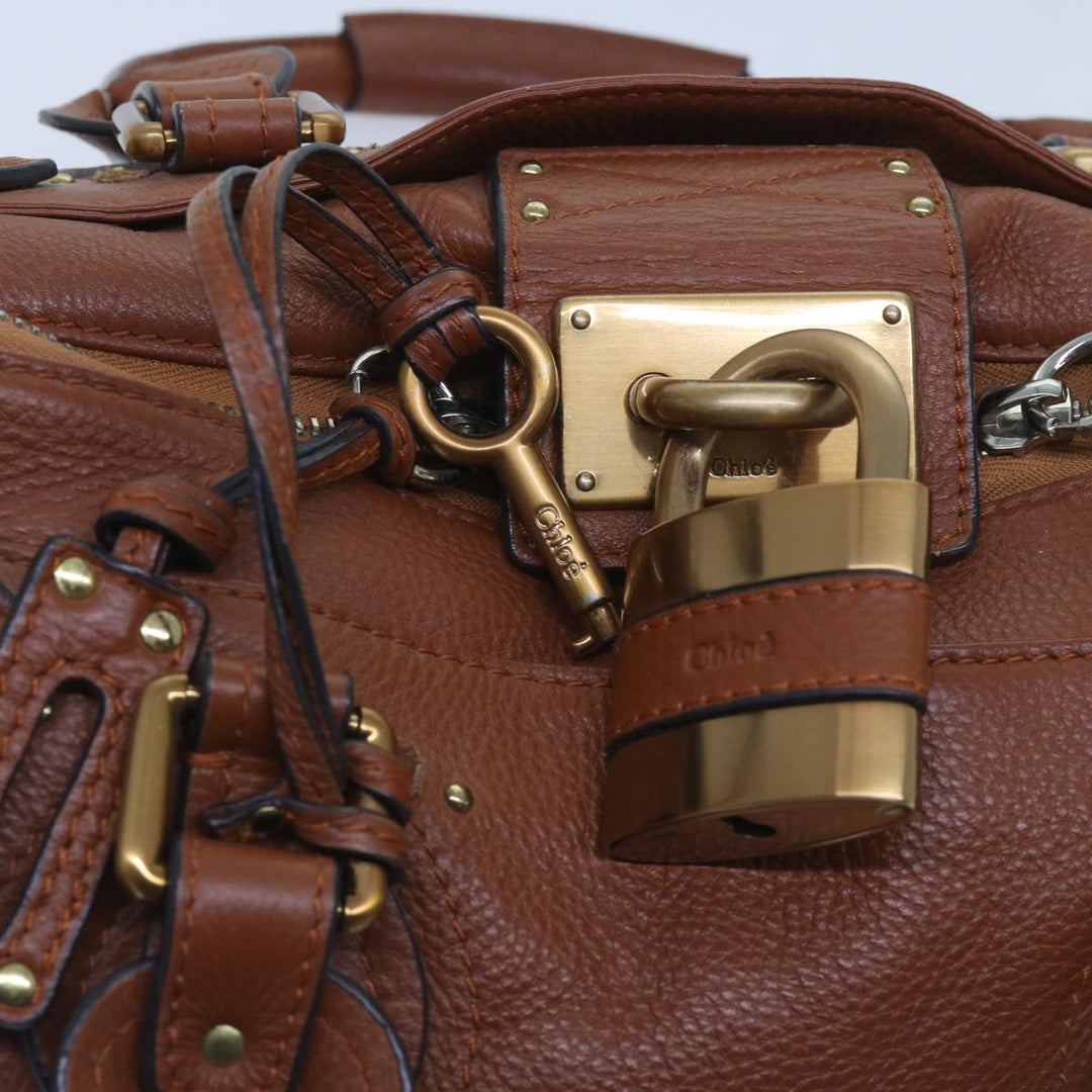 Chloe Paddington Hand Bag Leather Brown 63548