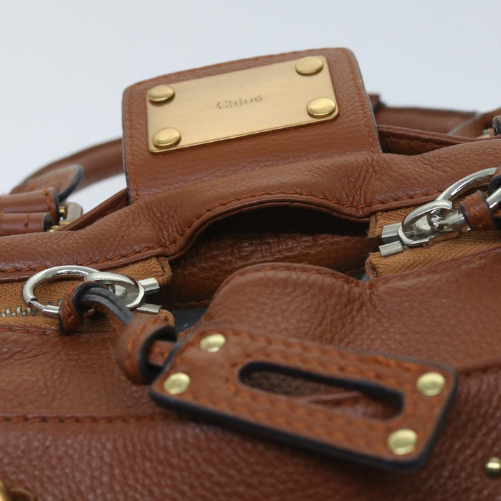 Chloe Paddington Hand Bag Leather Brown 63548