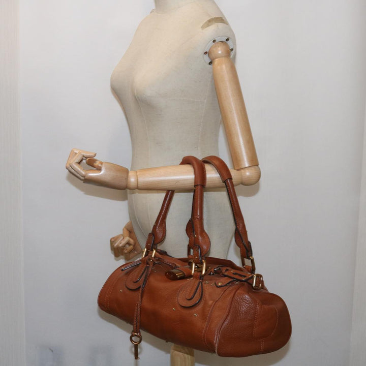 Chloe Paddington Hand Bag Leather Brown 63548