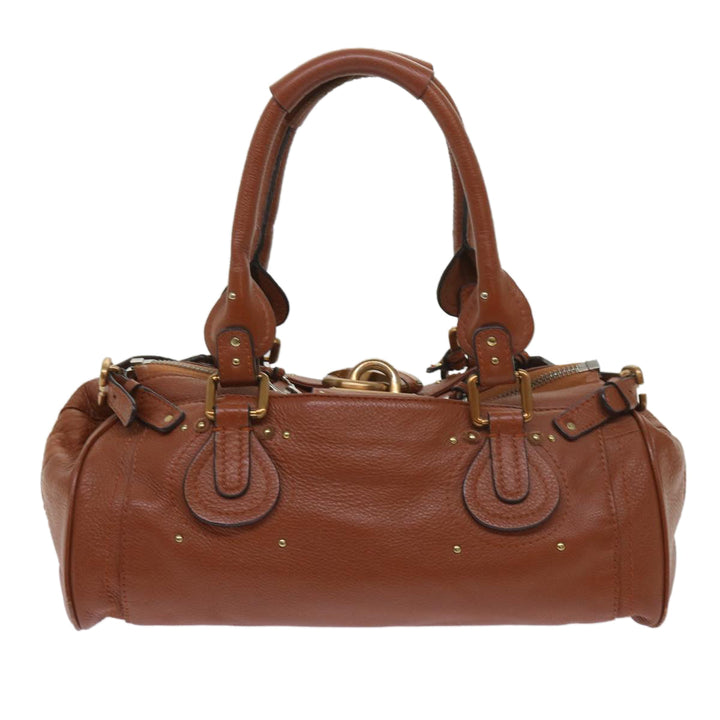 Chloe Paddington Hand Bag Leather Brown 63548