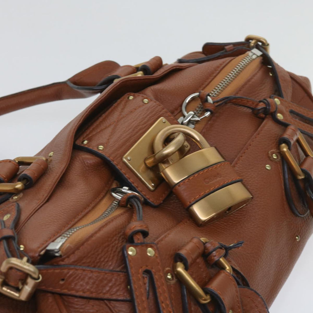 Chloe Paddington Hand Bag Leather Brown 63548