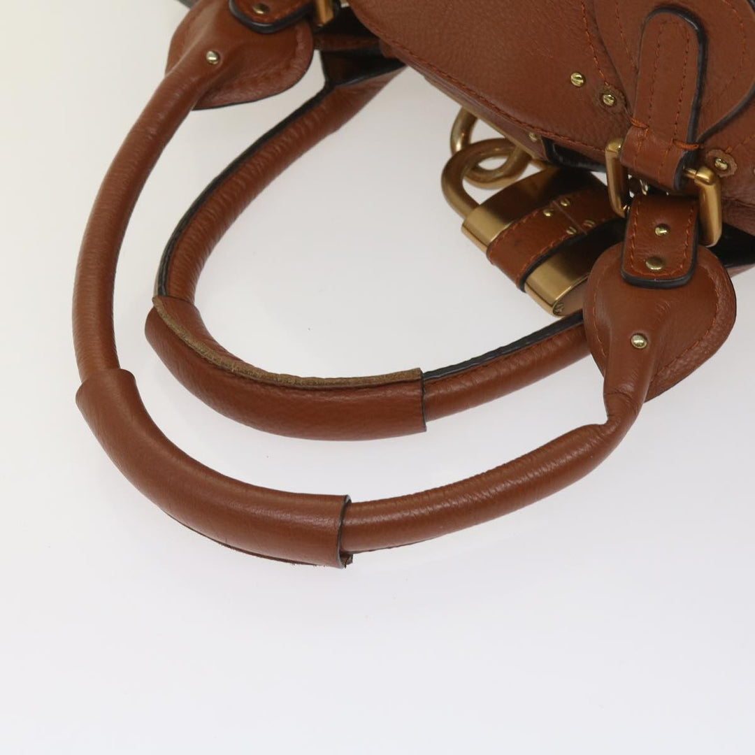 Chloe Paddington Hand Bag Leather Brown 63548
