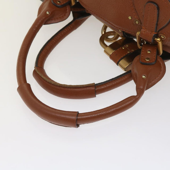 Chloe Paddington Hand Bag Leather Brown 63548