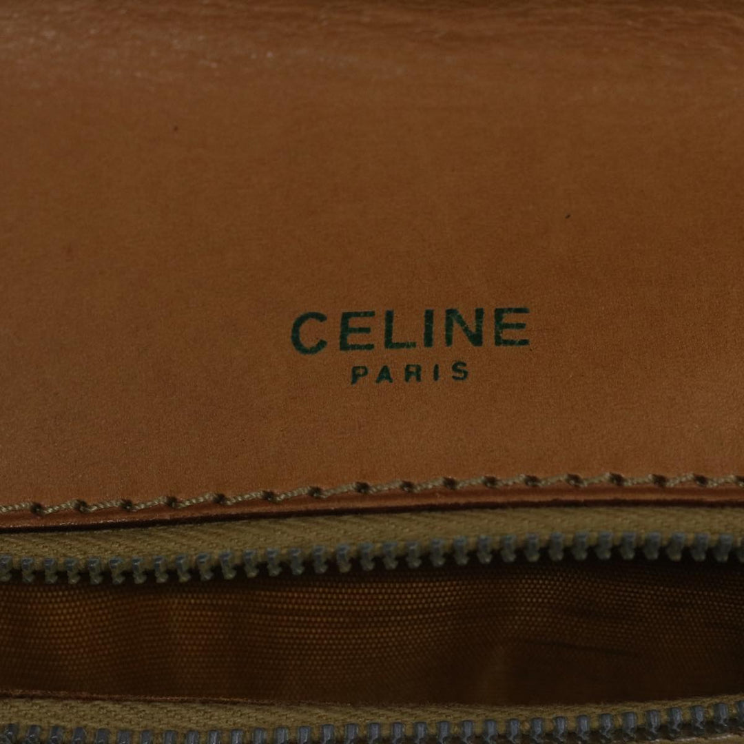 Celine Macadam Canvas Shoulder Bag Beige Auth 63574