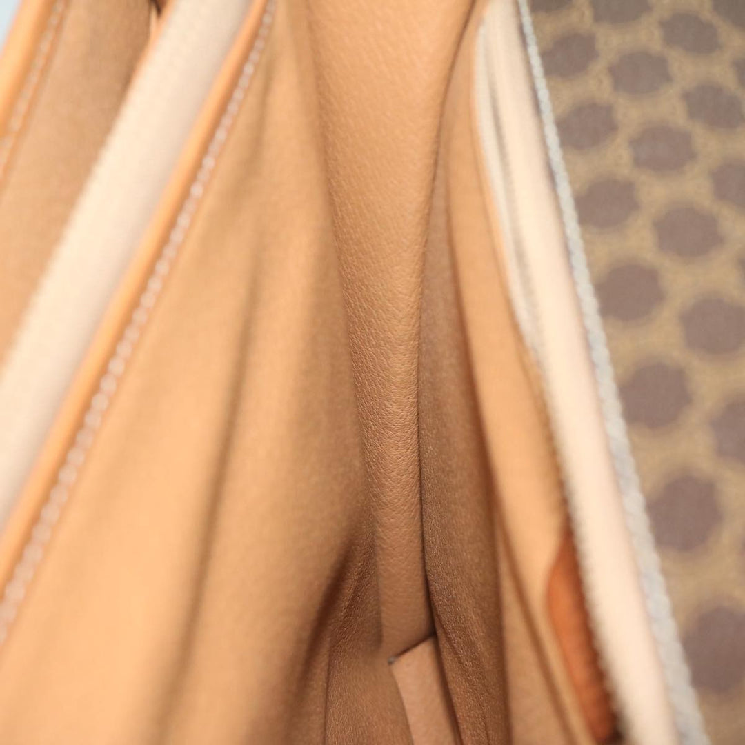 Celine Macadam Canvas Clutch Bag PVC Leather Brown Auth 63592