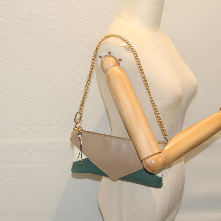Chloe Chain Pouch Leather Green 63662