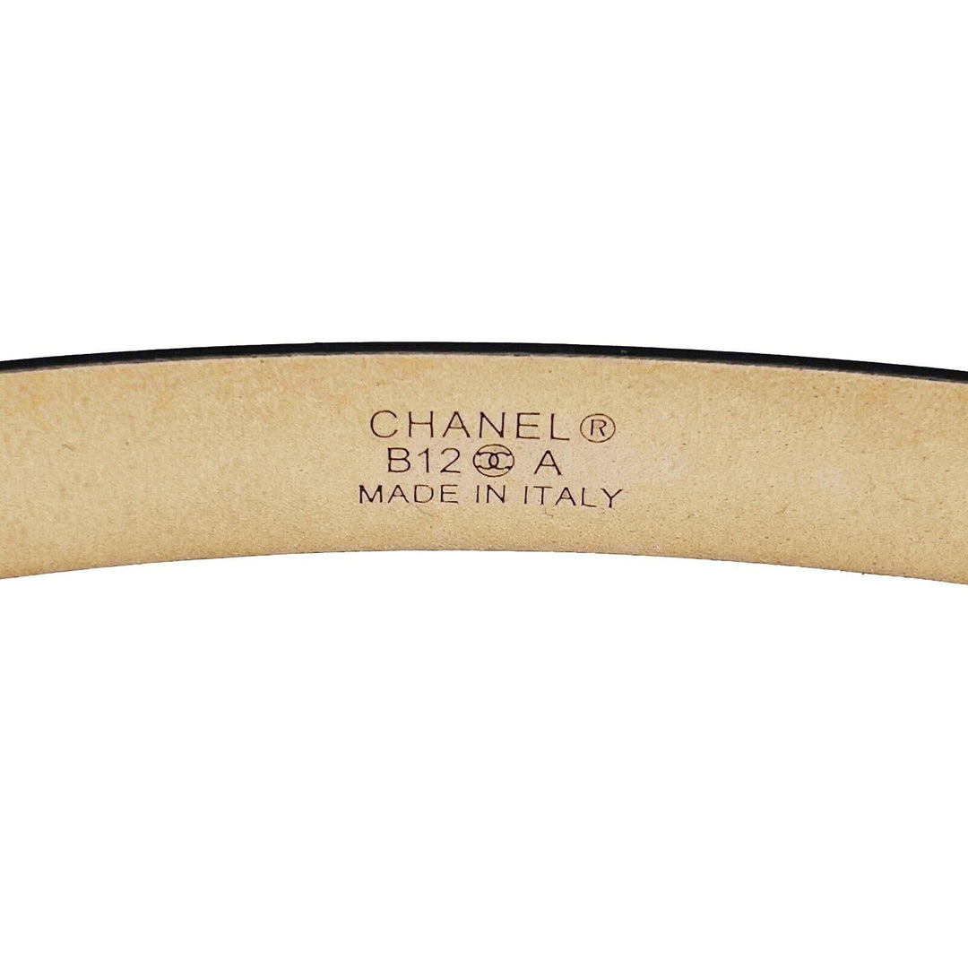 Chanel - B12 A Slim Black Belt - Perfume No.5 Bottle Buckle - 75 / 30