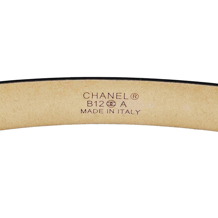 Chanel - B12 A Slim Black Belt - Perfume No.5 Bottle Buckle - 75 / 30