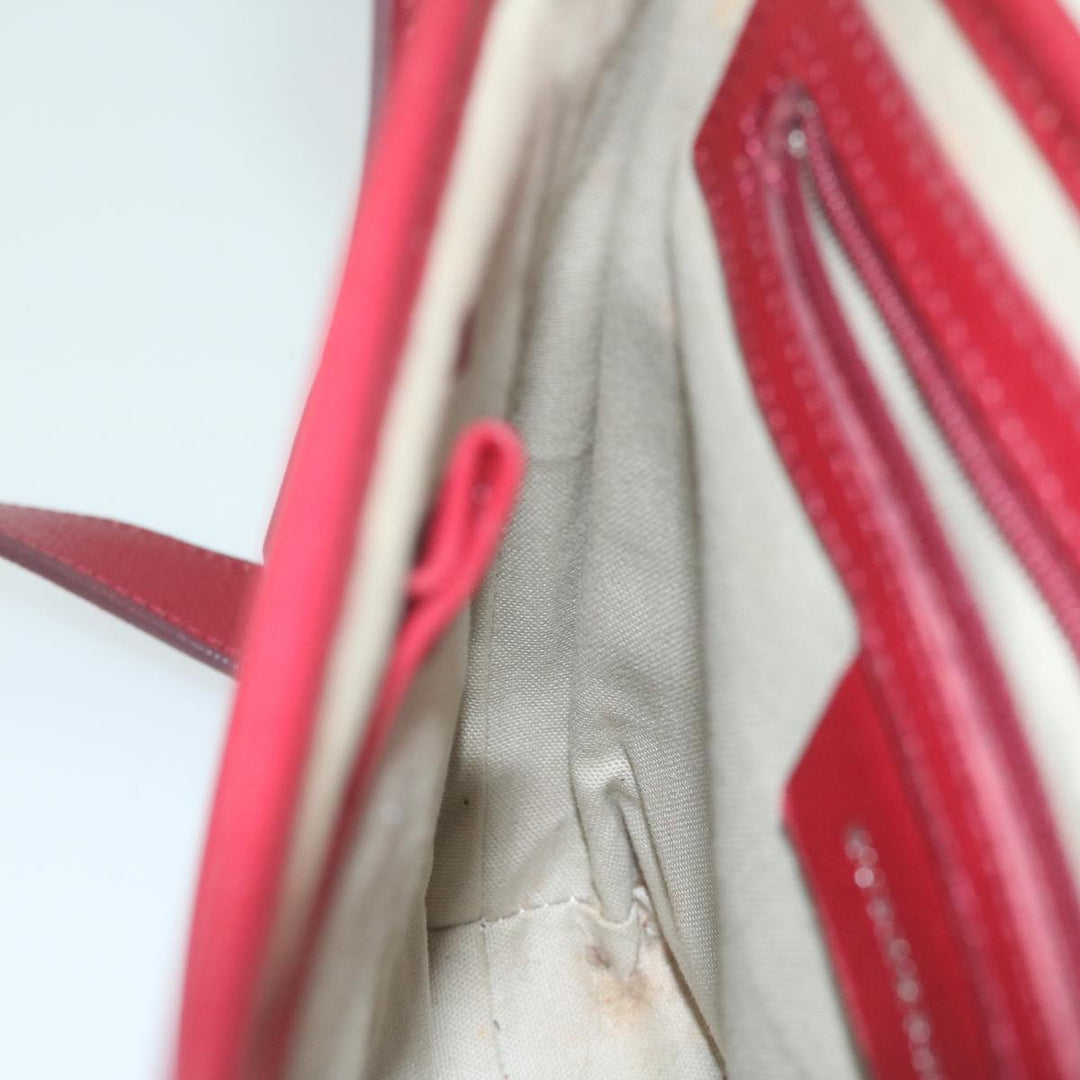 BURBERRYSs Nova Check Shoulder Bag Nylon Canvas Beige Red Auth 63826