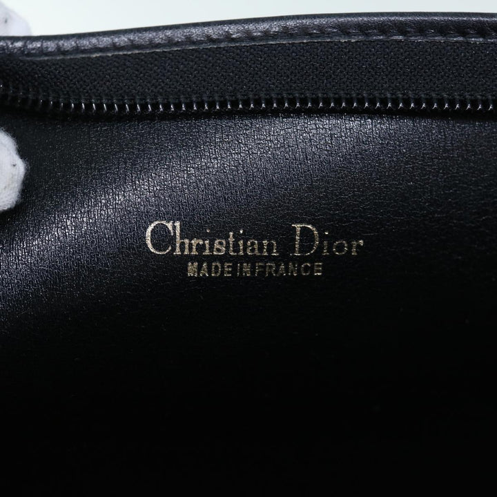 CHRISTIAN Top quality Dior Trotter Canvas Clutch Bag Black Auth 63884