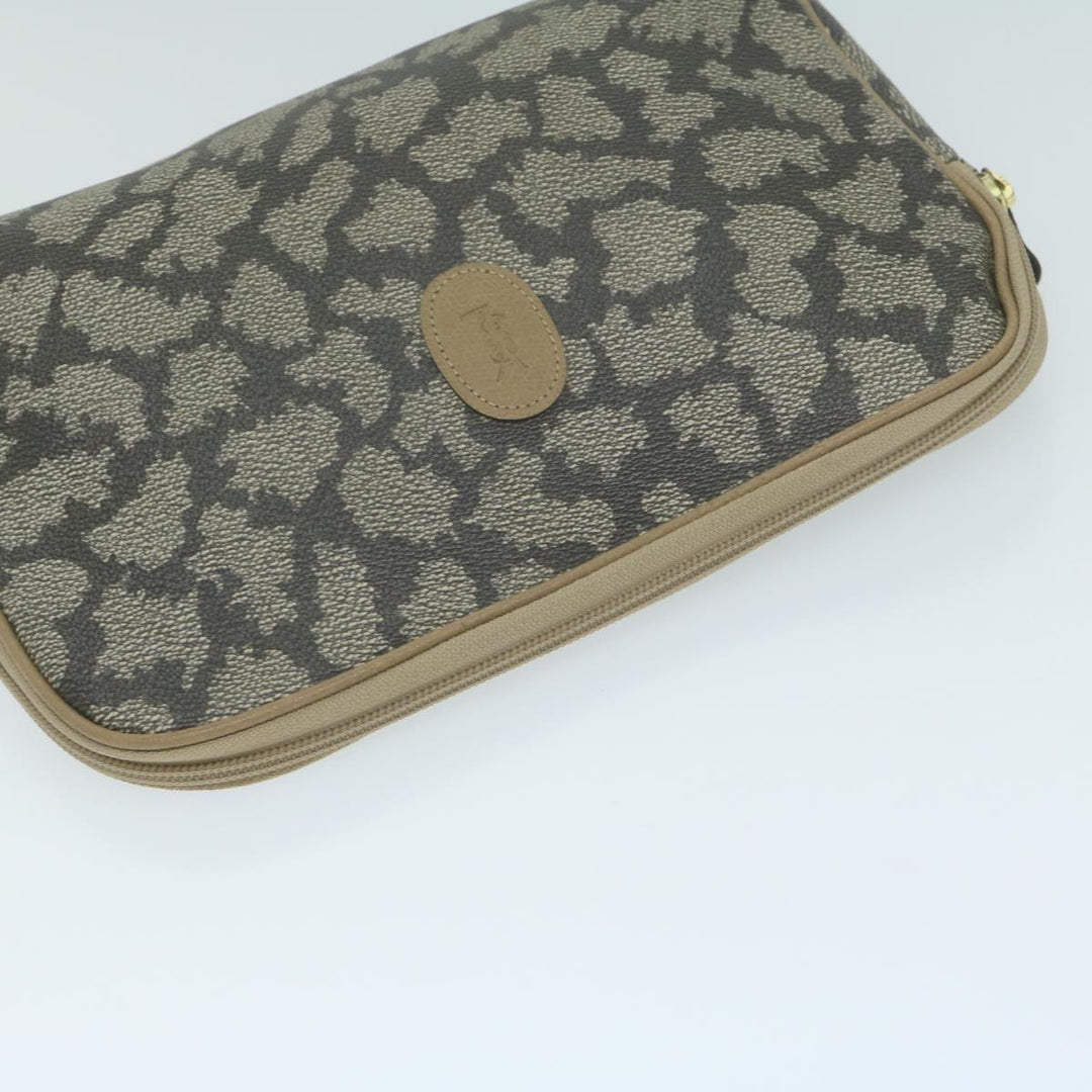 BurberrySs Saint Laurent Clutch Bag PVC Leather 3Set Black Beige Auth 63887
