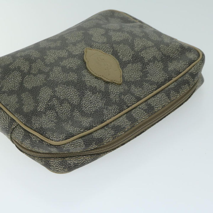 BurberrySs Saint Laurent Clutch Bag PVC Leather 3Set Black Beige Auth 63887