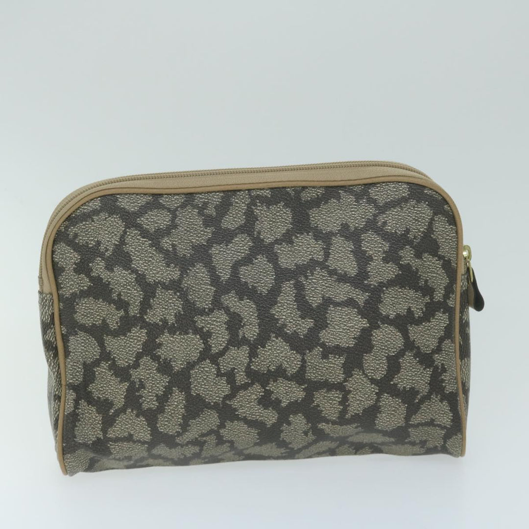 BurberrySs Saint Laurent Clutch Bag PVC Leather 3Set Black Beige Auth 63887