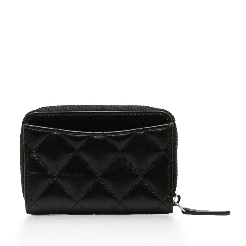 Top Quality Chanel Coco Matrasse Round Fashner Coin Case Black Leather  Chanel