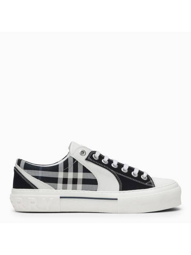 Burberry Kai Check Cotton Leather Low Top Sneakers White