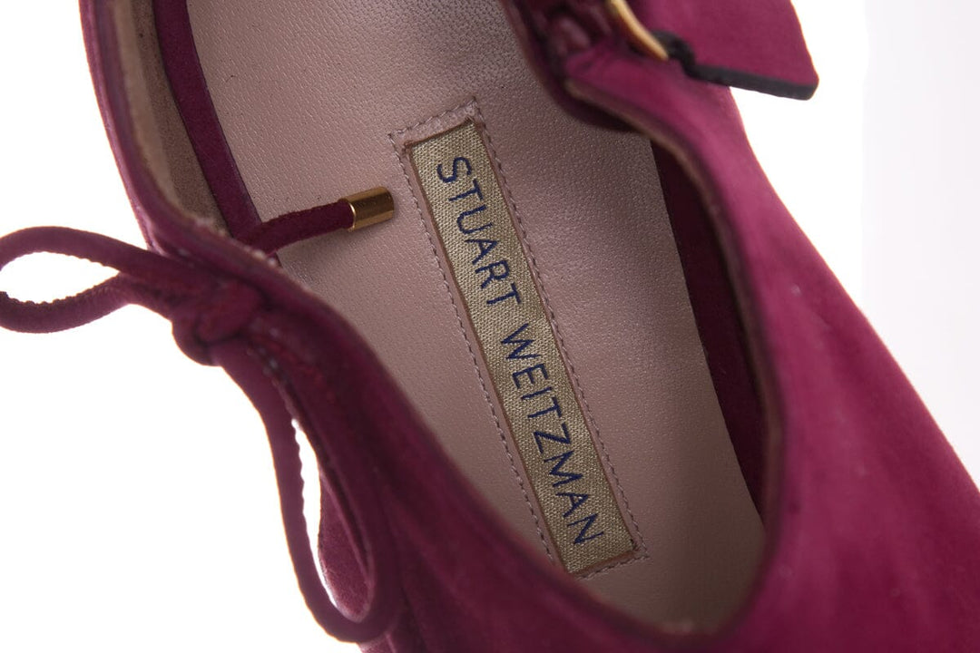 Stuart Weitzman Burgundy Suede Booties SZ 9