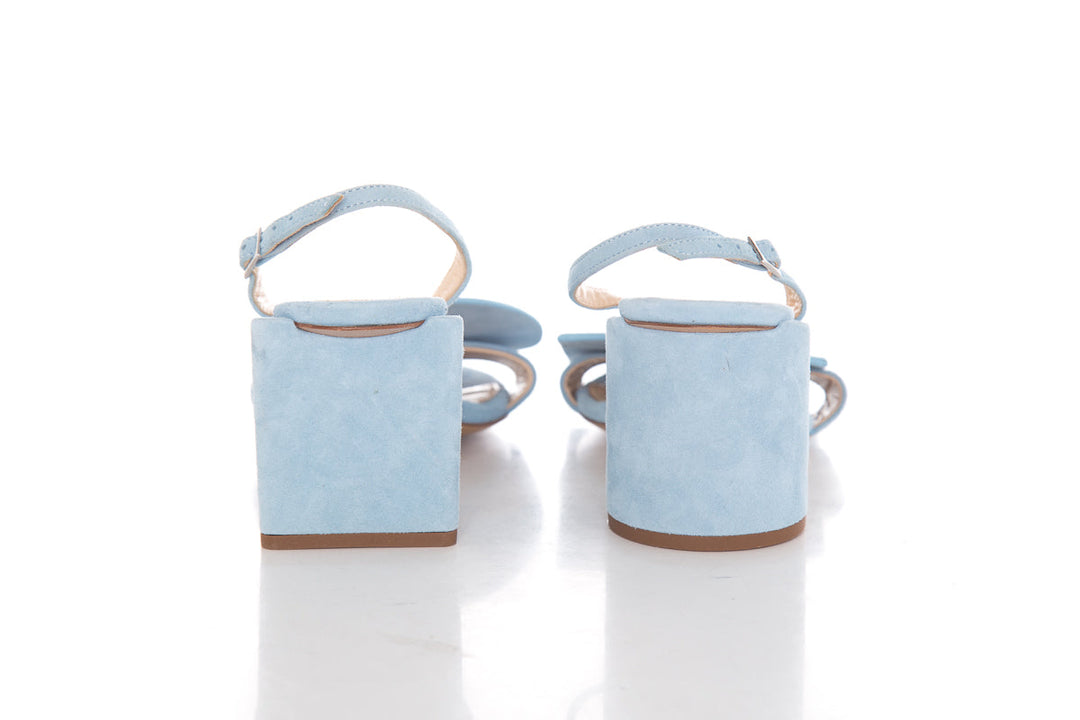 Jacquemus Light Blue Suede Sandals SZ 37