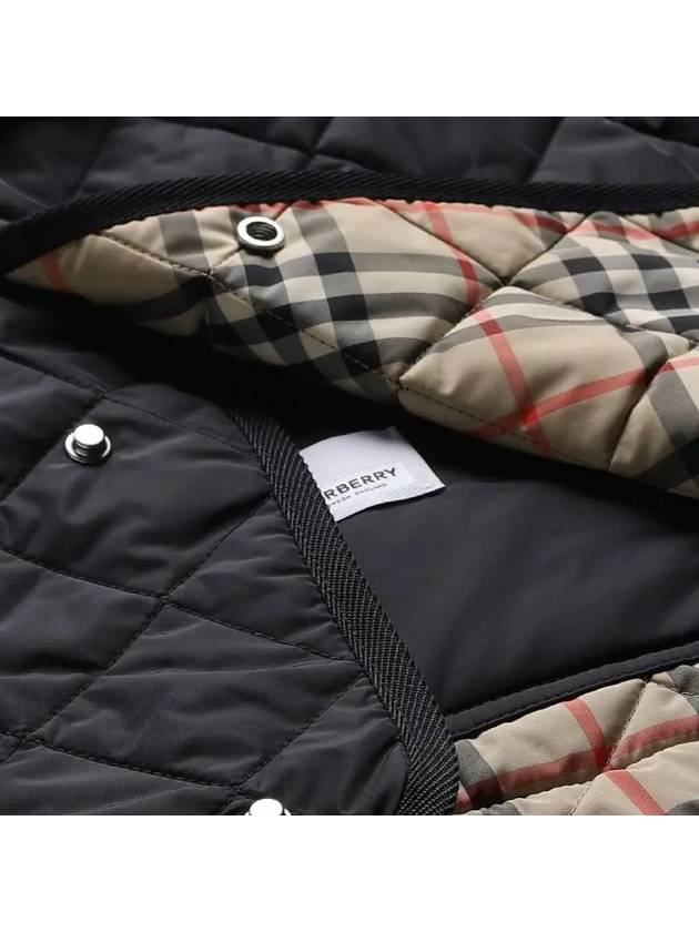 Burberry Diamond Quilted Nylon Jacket Black