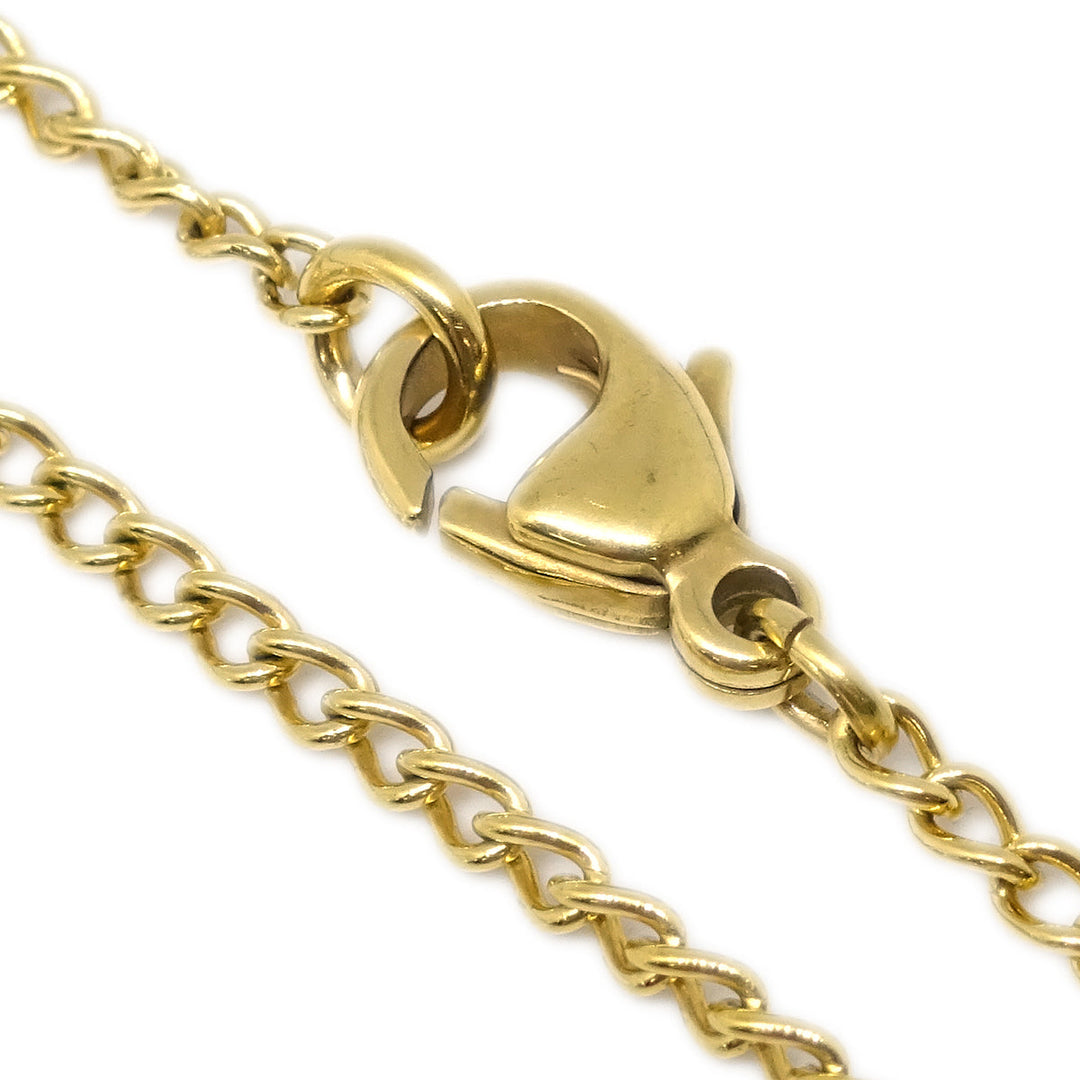 Top Quality Chanel CC Chain Necklace Pendant Gold Black 02A