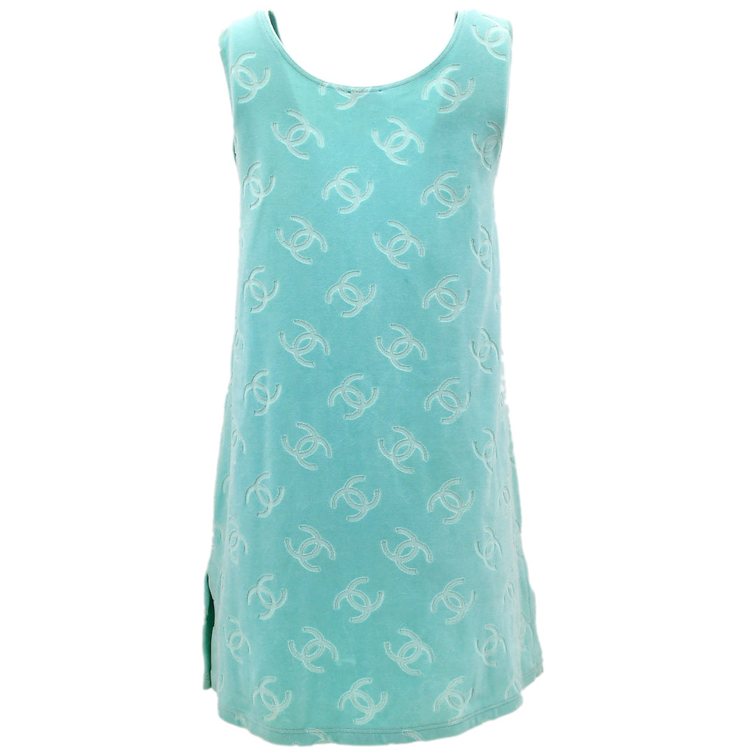 Top Quality Chanel Spring 1996 velvet CC-print dress #40