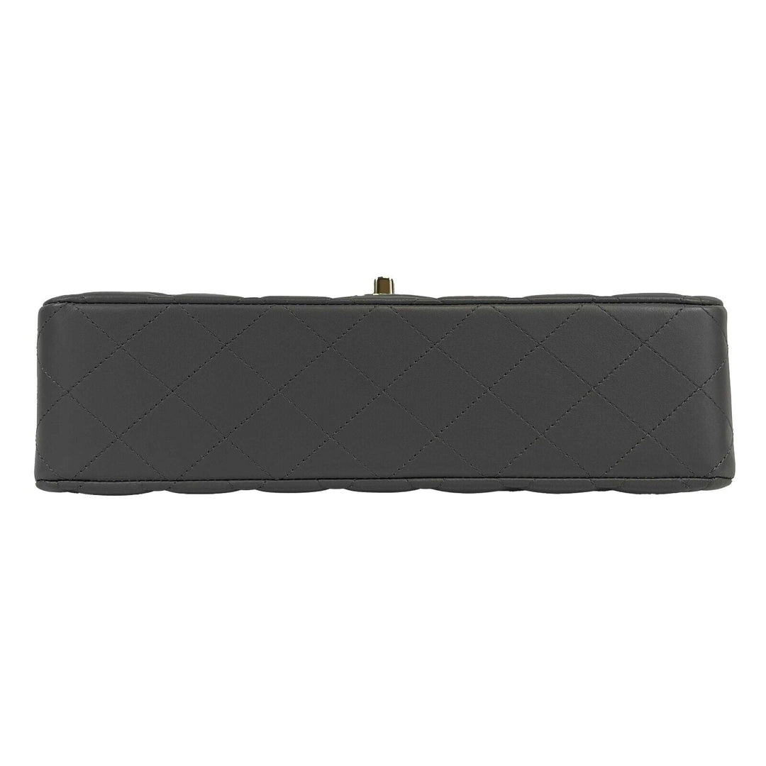 Chanel - NEW 22A Classic Medium Double New Dark Grey CC Shoulder Bag