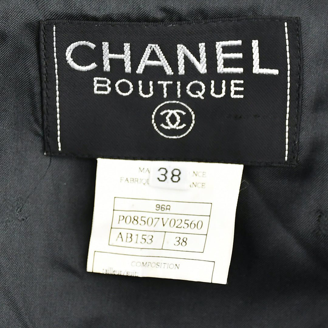 Top Quality Chanel Double Breasted Jacket Black 96A #38