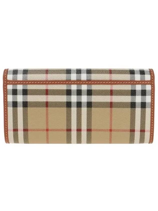 Burberry Vintage Check Flap Long Wallet Beige