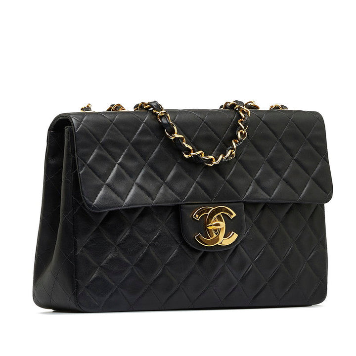 Top Quality Chanel Decamatrasse 34 Cocomark ingle Flap Chain Shoulder Bag Black   CHANEL