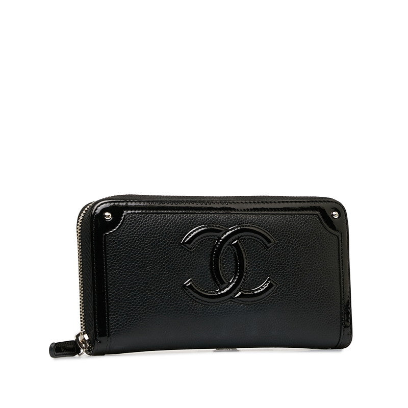 Top Quality Chanel Coco Long Wallet Black Leather  Chanel
