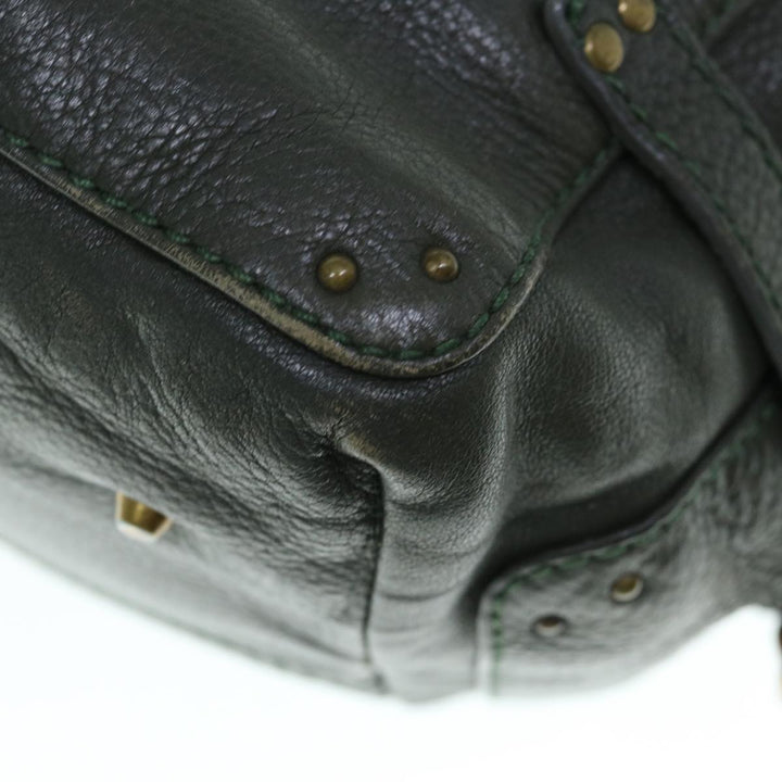 Chloe Paddington Shoulder Bag Leather Khaki 64123