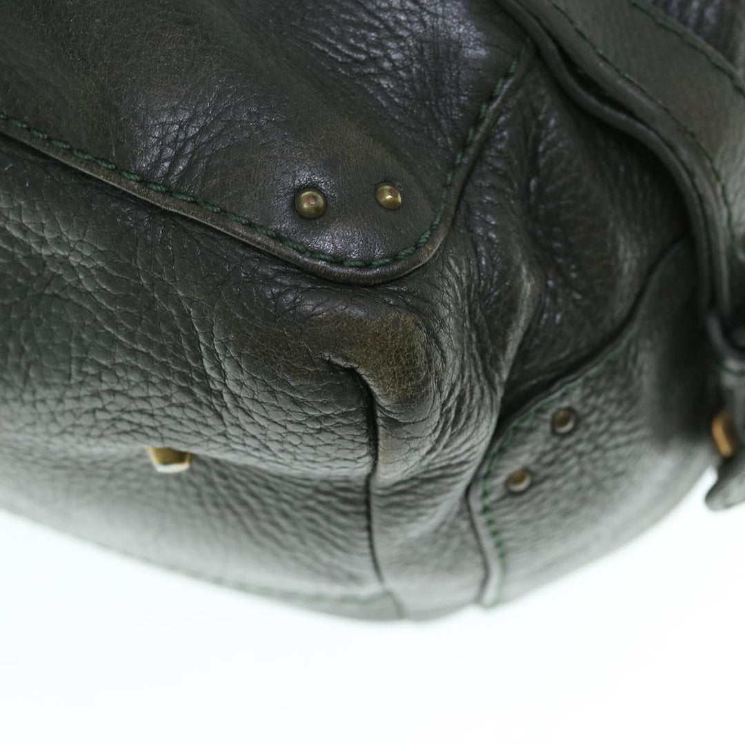 Chloe Paddington Shoulder Bag Leather Khaki 64123